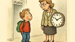 Witz: Fritzchen kommt zu spät zur Schule...