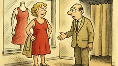 Witz: Herr Verkäufer, darf ich das Kleid...