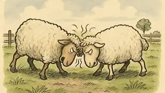 Witz: Zwei Schafe kriegen sich in die Wolle