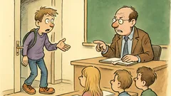 Witz: Marvin kommt zu spät zur Schule...