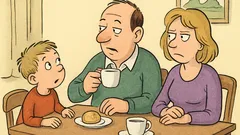 Witz: „Papi, warum hast du eigentlich Mami…“