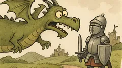 Witz: Fliegt ein Drache an einem Ritter vorbei...