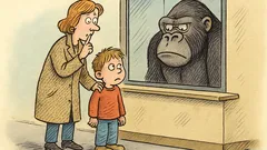 Witz: Im Zoo, sagt das Kind zur Mutter...