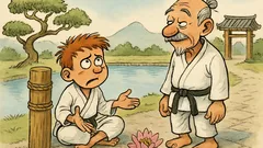 Witz: „Ach, Meister“, klagt das Karate-Kid...