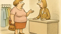 Witz: Im Kaufhaus fragt eine Frau...